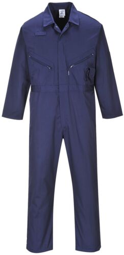 Polycotton Zip Coverall - Navy - Small (regular) C813nars Portwest