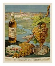 Poster Hq 40x60cm D'une Affiche Vintage Cognac Monnet