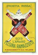 Publicité Ramazzotti Amaro Felsina - Poster Hq 40x60cm D'une Affiche Vintage