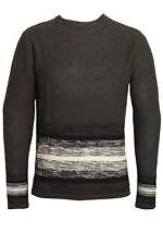 Pull Homme Bellfield Wixoe Rayure Saucisse Cou Gris Pull