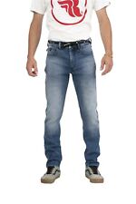Riding Culture Tapered Slim Motorradjeans Hommes (bleu Clair) Taille : W38/l32