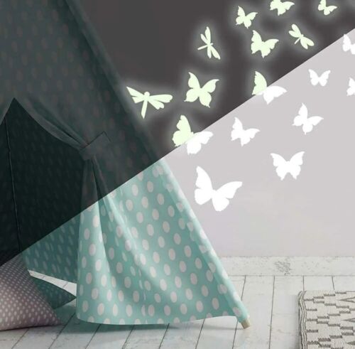 Roommates Butterflies & Dragonflies Glow In The Dark Wall Decals