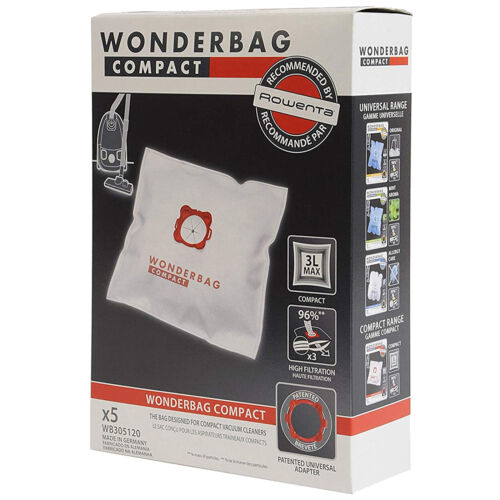 Rowenta Kit 5 Bags Wonderbag For Vacuum Cleaners Compacteo City Space Power