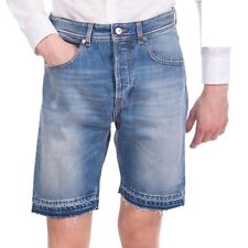 Rrp €150 Mauro Grifoni Denim Shorts Size 30 Distressed Faded Made In Italy