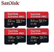 Sandisk Extreme Pro Micro Sd Carte 32gb 64gb 128gb Carte Mémoire + Adaptateur