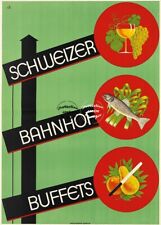 Schweizer Bahnhof Buffets Rdnw - Poster Hq 40x60cm D'une Affiche Vintage