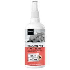 Spray Anti Puce Anti Tique Chien Et Chat 500ml - Anti Moustique, Poux- Spray 