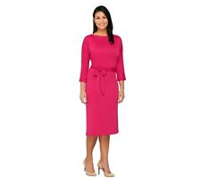 Susan Graver Premier Knit Dolman Sleeve Bateau Neck Dress Size Xs Nwot Qvc $58