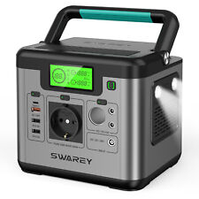 Swarey Générateur D'Énergie Solaire Portable 518wh 500w/1000w Groupe Électrogène