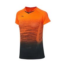 T-shirt Badminton Li Ning Pour Femme Taille Xl Orange/noir Flambant Neuf
