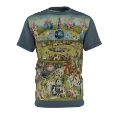 The Garden Of Earthly Delights, Gray Unisex T-shirt, Surreal, Hieronymus Bosch