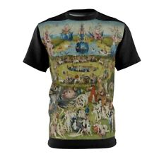The Garden Of Earthly Delights, Black Unisex T-shirt, Surreal, Hieronymus Bosch