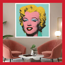 Toile Affiche Poster Pop Art Andy Warhol Portrait Shot Sage Blue Marilyn Monroe