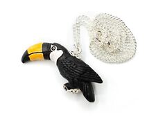 Toucan Collier Miniblings Oiseaux Jungle Hornvogel Céramique 45cm Jungle