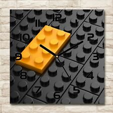 Tulup Horloge Murale En Verre 30x30 - Blocs De Lego