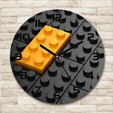 Tulup Horloge Murale En Verre Fi 30 Cm - Blocs De Lego