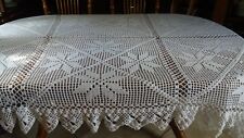 Usa Handmade Crochet Kitchen Table Cover Tablecloth New 4-6 Chair
