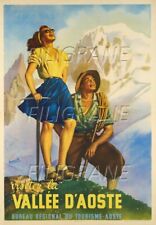 Valle D'aoste Rlch - Poster Hq 40x60cm D'une Affiche Vintage