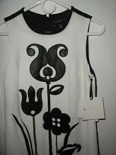 Victoria Beckham, Black/white Mini Floral Dress, Size Xs, Nwt
