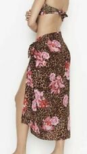 Victoria Secret Sarong Swim Cover Up Leopard Floral New One Size 