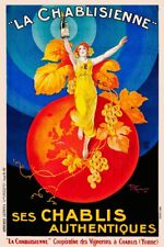 Vins La Chablisienne - Poster Hq 40x60cm D'une Affiche Vintage