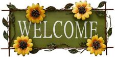 Vintage Sunflower Decor Welcome Sign For Front Door, Garden Themed Welcome Sign