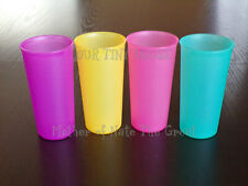 Vintage Tupperware Lot 9 Oz Straight Side #116 Spring Tumblers Cups Set Of 4 Nos