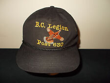 Vtg-1990s Bc Legion Envoie 630 Perdrix Huppé Grouse Chasse Corde Style Hat Sku3