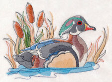 Wood Duck Sketch Unique Rare Find Towels Embroidered By Laura